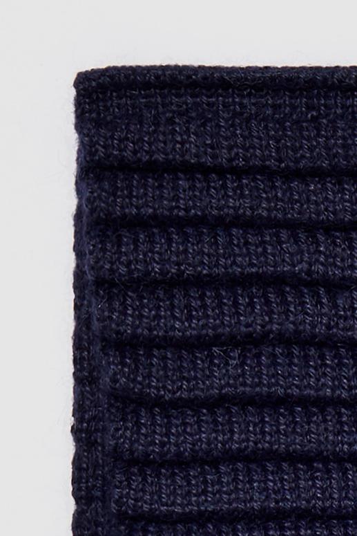 Kids Ribbed Scarf, Navy